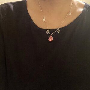 Vintage Swarovski Idyllia Necklace – heart shape with 4 crystals (short)